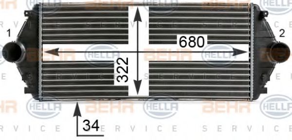 HELLA 8ML 376 700-541 Интеркулер 