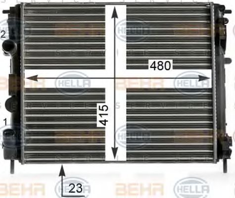 HELLA 8MK 376 700-581 Радиатор, охлаждение двигателя для NISSAN KUBISTAR (Ниссан Кубистар) HELLA 8MK 376 700-581 Радиатор, охлаждение двигателя для NISSAN KUBISTAR (Ниссан Кубистар)