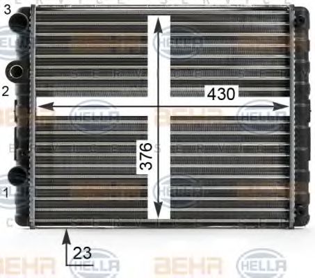 HELLA 8MK 376 700-694 Радиатор, охлаждение двигателя для VOLKSWAGEN DERBY (Фольксваген Дэрбъ) HELLA 8MK 376 700-694 Радиатор, охлаждение двигателя для VOLKSWAGEN DERBY (Фольксваген Дэрбъ)