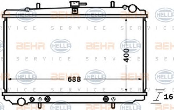 HELLA 8MK 376 704-681 Радиатор, охлаждение двигателя для NISSAN (Ниссан) HELLA 8MK 376 704-681 Радиатор, охлаждение двигателя для NISSAN (Ниссан)