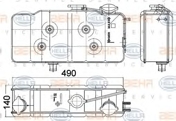 HELLA 8MA 376 705-181 Компенсационный бак, охлаждающая жидкость для IVECO EURO (Ивеко Эуро) HELLA 8MA 376 705-181 Компенсационный бак, охлаждающая жидкость для IVECO EURO (Ивеко Эуро)