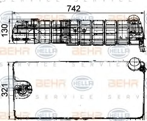 HELLA 8MA 376 705-251 Компенсационный бак, охлаждающая жидкость для MAN (Ман) HELLA 8MA 376 705-251 Компенсационный бак, охлаждающая жидкость для MAN (Ман)