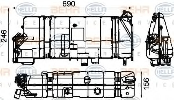 HELLA 8MA 376 705-261 Компенсационный бак, охлаждающая жидкость для MERCEDES-BENZ O 340 (Мэрcэдэс-бэнз О 340) HELLA 8MA 376 705-261 Компенсационный бак, охлаждающая жидкость для MERCEDES-BENZ O 340 (Мэрcэдэс-бэнз О 340)