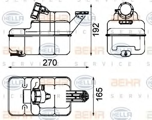 HELLA 8MA 376 705-271 Компенсационный бак, охлаждающая жидкость для IVECO EUROSTAR (Ивеко Эуростар) HELLA 8MA 376 705-271 Компенсационный бак, охлаждающая жидкость для IVECO EUROSTAR (Ивеко Эуростар)