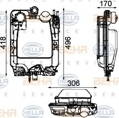 HELLA 8MA 376 705-291 Компенсационный бак, охлаждающая жидкость для IVECO EUROSTAR (Ивеко Эуростар) HELLA 8MA 376 705-291 Компенсационный бак, охлаждающая жидкость для IVECO EUROSTAR (Ивеко Эуростар)