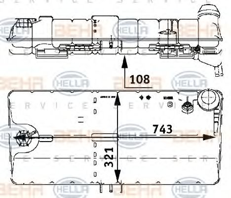 HELLA 8MA 376 705-331 Компенсационный бак, охлаждающая жидкость для MAN (Ман) HELLA 8MA 376 705-331 Компенсационный бак, охлаждающая жидкость для MAN (Ман)