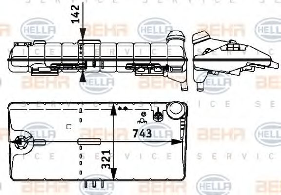 HELLA 8MA 376 705-381 Компенсационный бак, охлаждающая жидкость для MAN (Ман) HELLA 8MA 376 705-381 Компенсационный бак, охлаждающая жидкость для MAN (Ман)