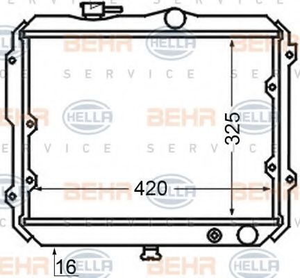 HELLA 8MK 376 705-691 Радиатор, охлаждение двигателя для MITSUBISHI COLT II (Митсубиши/митсубиси Cолт 2) HELLA 8MK 376 705-691 Радиатор, охлаждение двигателя для MITSUBISHI COLT II (Митсубиши/митсубиси Cолт 2)