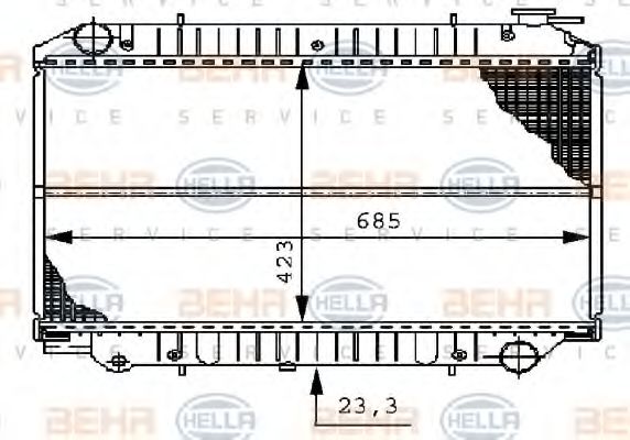 HELLA 8MK 376 706-521 Радиатор, охлаждение двигателя для NISSAN (Ниссан) HELLA 8MK 376 706-521 Радиатор, охлаждение двигателя для NISSAN (Ниссан)