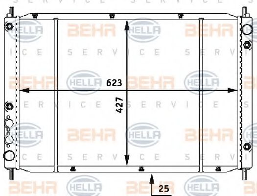 HELLA 8MK 376 707-201 Радиатор, охлаждение двигателя для HONDA (Хонда) HELLA 8MK 376 707-201 Радиатор, охлаждение двигателя для HONDA (Хонда)
