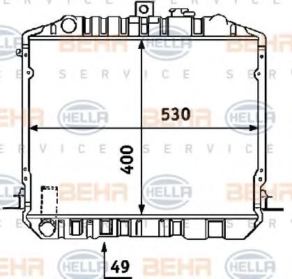 HELLA 8MK 376 707-441 Радиатор, охлаждение двигателя для TOYOTA HIACE II (Тойота/тоета Хиаcэ 2) HELLA 8MK 376 707-441 Радиатор, охлаждение двигателя для TOYOTA HIACE II (Тойота/тоета Хиаcэ 2)