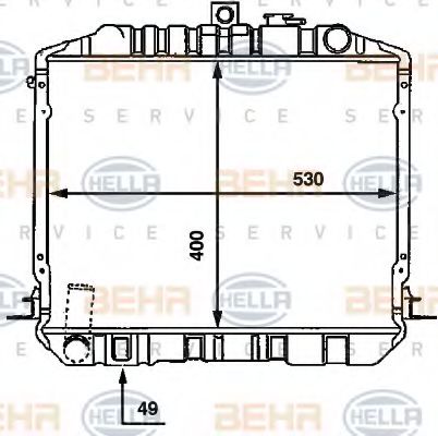 HELLA 8MK 376 707-601 Радиатор, охлаждение двигателя для TOYOTA HIACE II (Тойота/тоета Хиаcэ 2) HELLA 8MK 376 707-601 Радиатор, охлаждение двигателя для TOYOTA HIACE II (Тойота/тоета Хиаcэ 2)