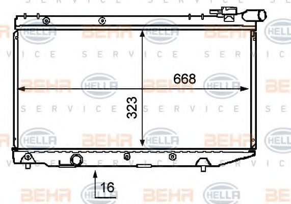 HELLA 8MK 376 708-041 Радиатор, охлаждение двигателя для TOYOTA COROLLA SPRINTER (Тойота/тоета Cоролла спринтэр) HELLA 8MK 376 708-041 Радиатор, охлаждение двигателя для TOYOTA COROLLA SPRINTER (Тойота/тоета Cоролла спринтэр)