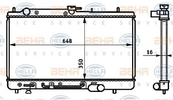 HELLA 8MK 376 708-061 Радиатор, охлаждение двигателя для MAZDA FAMILIA IV (Мазда Фамилиа иv) HELLA 8MK 376 708-061 Радиатор, охлаждение двигателя для MAZDA FAMILIA IV (Мазда Фамилиа иv)