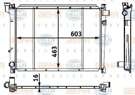 HELLA 8MK 376 708-251 Радиатор, охлаждение двигателя для NISSAN (Ниссан) HELLA 8MK 376 708-251 Радиатор, охлаждение двигателя для NISSAN (Ниссан)