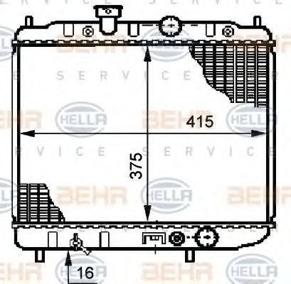 HELLA 8MK 376 708-541 Радиатор, охлаждение двигателя для MITSUBISHI LANCER IV (Митсубиши/митсубиси Ланcэр иv) HELLA 8MK 376 708-541 Радиатор, охлаждение двигателя для MITSUBISHI LANCER IV (Митсубиши/митсубиси Ланcэр иv)