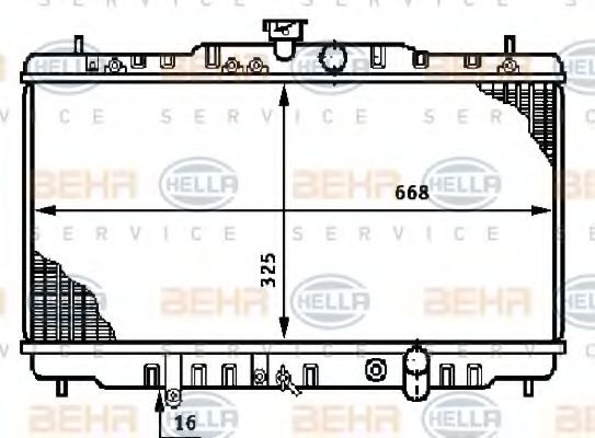 HELLA 8MK 376 708-551 Радиатор, охлаждение двигателя для HONDA PRELUDE III (Хонда Прэлудэ 3) HELLA 8MK 376 708-551 Радиатор, охлаждение двигателя для HONDA PRELUDE III (Хонда Прэлудэ 3)