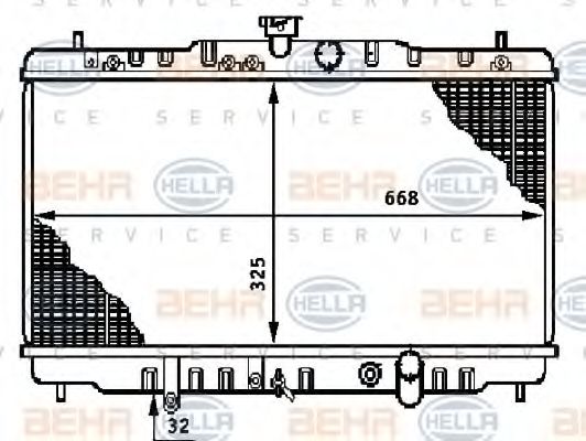 HELLA 8MK 376 708-571 Радиатор, охлаждение двигателя для HONDA PRELUDE III (Хонда Прэлудэ 3) HELLA 8MK 376 708-571 Радиатор, охлаждение двигателя для HONDA PRELUDE III (Хонда Прэлудэ 3)