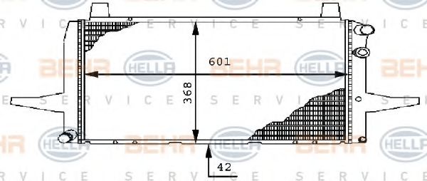HELLA 8MK 376 710-471 Радиатор, охлаждение двигателя 