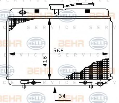 HELLA 8MK 376 710-501 Радиатор, охлаждение двигателя для MERCEDESBENZ (Мерседес бенц) HELLA 8MK 376 710-501 Радиатор, охлаждение двигателя для MERCEDESBENZ (Мерседес бенц)