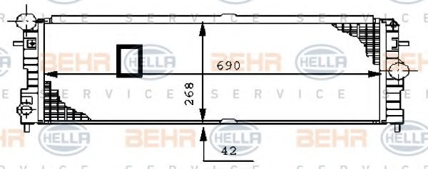 HELLA 8MK 376 711-741 Радиатор, охлаждение двигателя для OPEL (Опель) HELLA 8MK 376 711-741 Радиатор, охлаждение двигателя для OPEL (Опель)