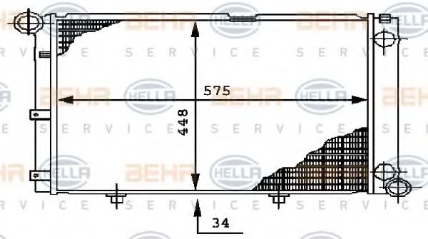HELLA 8MK 376 712-291 Радиатор, охлаждение двигателя для MERCEDESBENZ (Мерседес бенц) HELLA 8MK 376 712-291 Радиатор, охлаждение двигателя для MERCEDESBENZ (Мерседес бенц)