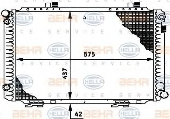 HELLA 8MK 376 712-321 Радиатор, охлаждение двигателя для MERCEDESBENZ (Мерседес бенц) HELLA 8MK 376 712-321 Радиатор, охлаждение двигателя для MERCEDESBENZ (Мерседес бенц)