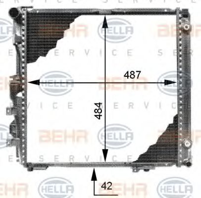 HELLA 8MK 376 713-291 Радиатор, охлаждение двигателя для MERCEDESBENZ (Мерседес бенц) HELLA 8MK 376 713-291 Радиатор, охлаждение двигателя для MERCEDESBENZ (Мерседес бенц)