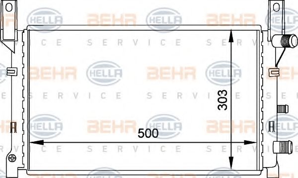 HELLA 8MK 376 713-411 Радиатор, охлаждение двигателя для FORD FIESTA (Форд Фиэста) HELLA 8MK 376 713-411 Радиатор, охлаждение двигателя для FORD FIESTA (Форд Фиэста)