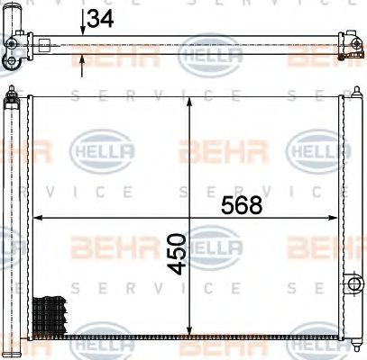 HELLA 8MK 376 713-431 Радиатор, охлаждение двигателя для VOLKSWAGEN T3 CARAVELLE (Фольксваген Т3 cараvэллэ) HELLA 8MK 376 713-431 Радиатор, охлаждение двигателя для VOLKSWAGEN T3 CARAVELLE (Фольксваген Т3 cараvэллэ)