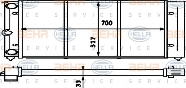 HELLA 8MK 376 713-441 Радиатор, охлаждение двигателя для VOLKSWAGEN QUANTUM (Фольксваген Qуантум) HELLA 8MK 376 713-441 Радиатор, охлаждение двигателя для VOLKSWAGEN QUANTUM (Фольксваген Qуантум)