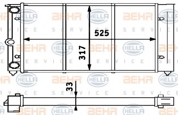 HELLA 8MK 376 713-451 Радиатор, охлаждение двигателя для VOLKSWAGEN QUANTUM (Фольксваген Qуантум) HELLA 8MK 376 713-451 Радиатор, охлаждение двигателя для VOLKSWAGEN QUANTUM (Фольксваген Qуантум)