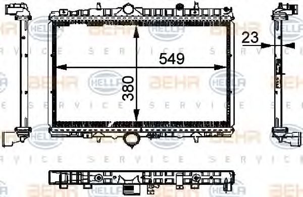 HELLA 8MK 376 714-391 Радиатор, охлаждение двигателя для PEUGEOT (Пежо) HELLA 8MK 376 714-391 Радиатор, охлаждение двигателя для PEUGEOT (Пежо)