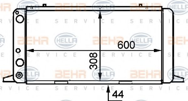 HELLA 8MK 376 714-471 Радиатор, охлаждение двигателя для AUDI 80 (Ауди 80) HELLA 8MK 376 714-471 Радиатор, охлаждение двигателя для AUDI 80 (Ауди 80)