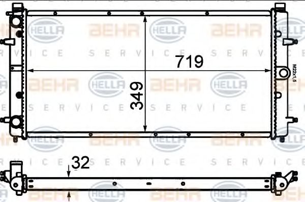 HELLA 8MK 376 714-481 Радиатор, охлаждение двигателя для VOLKSWAGEN T4 MULTIVAN (Фольксваген Т4 мултиvан) HELLA 8MK 376 714-481 Радиатор, охлаждение двигателя для VOLKSWAGEN T4 MULTIVAN (Фольксваген Т4 мултиvан)