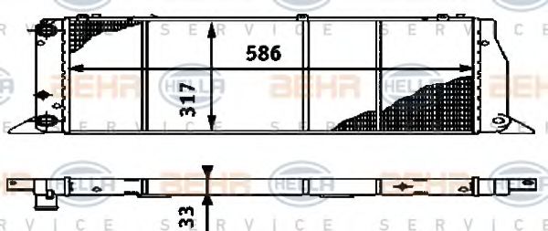 HELLA 8MK 376 714-571 Радиатор, охлаждение двигателя для AUDI 90 (Ауди 90) HELLA 8MK 376 714-571 Радиатор, охлаждение двигателя для AUDI 90 (Ауди 90)