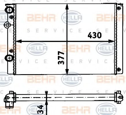 HELLA 8MK 376 714-651 Радиатор, охлаждение двигателя для VOLKSWAGEN DERBY (Фольксваген Дэрбъ) HELLA 8MK 376 714-651 Радиатор, охлаждение двигателя для VOLKSWAGEN DERBY (Фольксваген Дэрбъ)