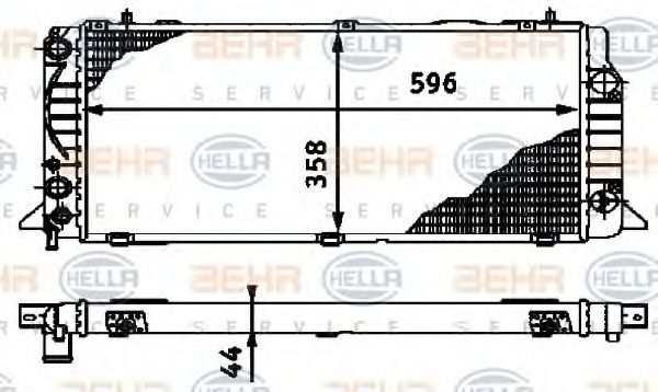 HELLA 8MK 376 714-771 Радиатор, охлаждение двигателя для AUDI 90 (Ауди 90) HELLA 8MK 376 714-771 Радиатор, охлаждение двигателя для AUDI 90 (Ауди 90)