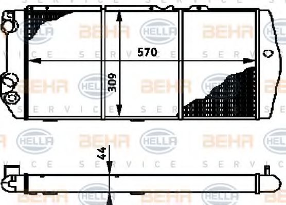HELLA 8MK 376 715-001 Радиатор, охлаждение двигателя для AUDI 100 (Ауди 100) HELLA 8MK 376 715-001 Радиатор, охлаждение двигателя для AUDI 100 (Ауди 100)