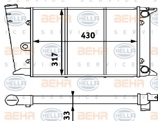 HELLA 8MK 376 715-291 Радиатор, охлаждение двигателя для VOLKSWAGEN JETTA (Фольксваген Жэтта) HELLA 8MK 376 715-291 Радиатор, охлаждение двигателя для VOLKSWAGEN JETTA (Фольксваген Жэтта)