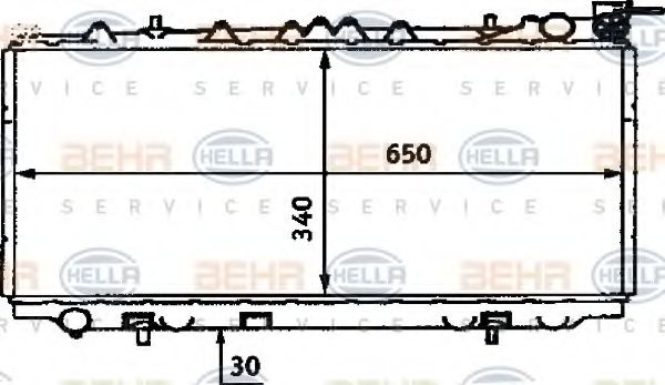 HELLA 8MK 376 715-571 Радиатор, охлаждение двигателя для NISSAN PRIMERA (Ниссан Примера) HELLA 8MK 376 715-571 Радиатор, охлаждение двигателя для NISSAN PRIMERA (Ниссан Примера)