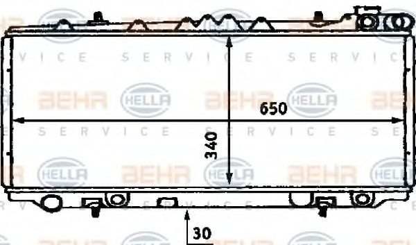 HELLA 8MK 376 715-581 Радиатор, охлаждение двигателя для NISSAN PRIMERA (Ниссан Примера) HELLA 8MK 376 715-581 Радиатор, охлаждение двигателя для NISSAN PRIMERA (Ниссан Примера)