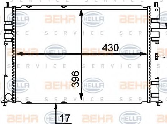 HELLA 8MK 376 715-641 Радиатор, охлаждение двигателя для ROVER 400 (Ровер 400) HELLA 8MK 376 715-641 Радиатор, охлаждение двигателя для ROVER 400 (Ровер 400)