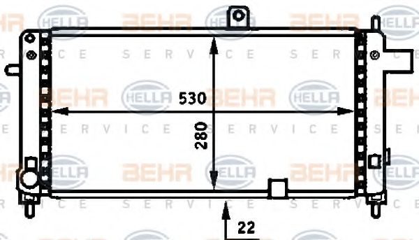 HELLA 8MK 376 715-671 Радиатор, охлаждение двигателя для OPEL CORSA A (Опель Cорса а) HELLA 8MK 376 715-671 Радиатор, охлаждение двигателя для OPEL CORSA A (Опель Cорса а)