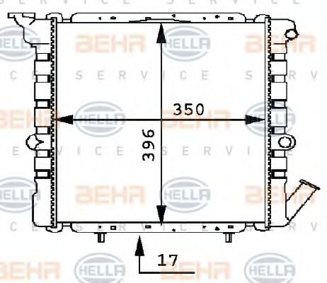 HELLA 8MK 376 716-051 Радиатор, охлаждение двигателя для RENAULT 9 (Рено 9) HELLA 8MK 376 716-051 Радиатор, охлаждение двигателя для RENAULT 9 (Рено 9)
