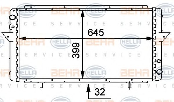 HELLA 8MK 376 716-081 Радиатор, охлаждение двигателя для RENAULT MASTER I (Рено Мастэр и) HELLA 8MK 376 716-081 Радиатор, охлаждение двигателя для RENAULT MASTER I (Рено Мастэр и)