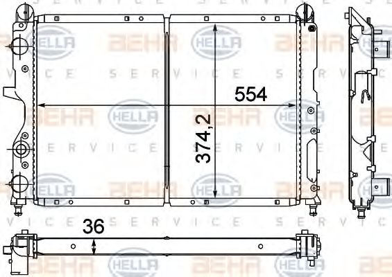 HELLA 8MK 376 716-141 Радиатор, охлаждение двигателя для FIAT TEMPRA (Фиат Тэмпра) HELLA 8MK 376 716-141 Радиатор, охлаждение двигателя для FIAT TEMPRA (Фиат Тэмпра)