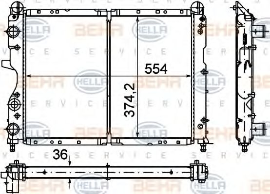 HELLA 8MK 376 716-151 Радиатор, охлаждение двигателя для FIAT TEMPRA (Фиат Тэмпра) HELLA 8MK 376 716-151 Радиатор, охлаждение двигателя для FIAT TEMPRA (Фиат Тэмпра)