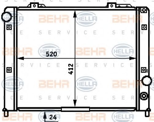 HELLA 8MK 376 716-691 Радиатор, охлаждение двигателя 