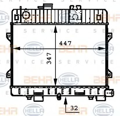 HELLA 8MK 376 717-191 Радиатор, охлаждение двигателя для BMW 3 (Бмв 3) HELLA 8MK 376 717-191 Радиатор, охлаждение двигателя для BMW 3 (Бмв 3)